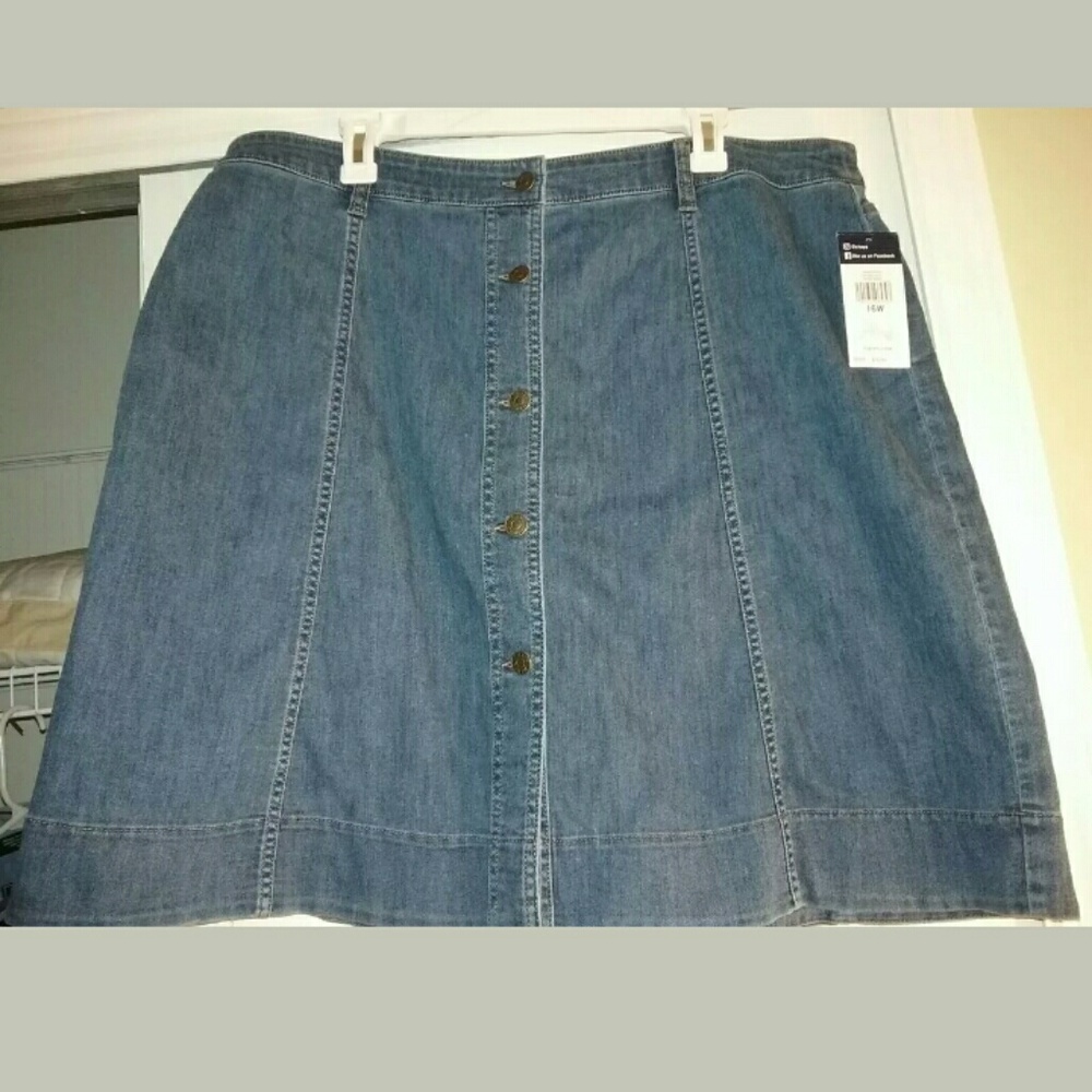 RALPH LAUREN 16W Denim Jean Mini Skirt